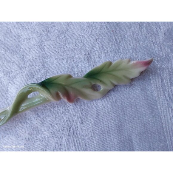 Franz porcelain demitasse spoon in original box Blossoms Daisy pink flower NIB - Picture 4 of 8